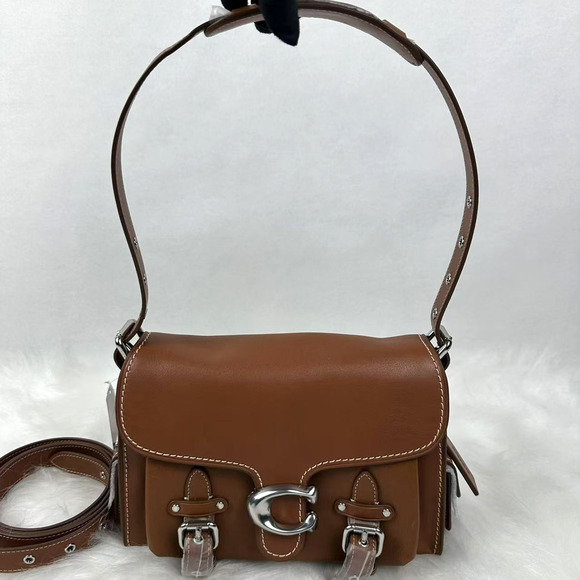 COACH Western Tabby Shoulder/Xbody In Leather Burnished Amber CT721 + Gift Box - Picture 1 of 13